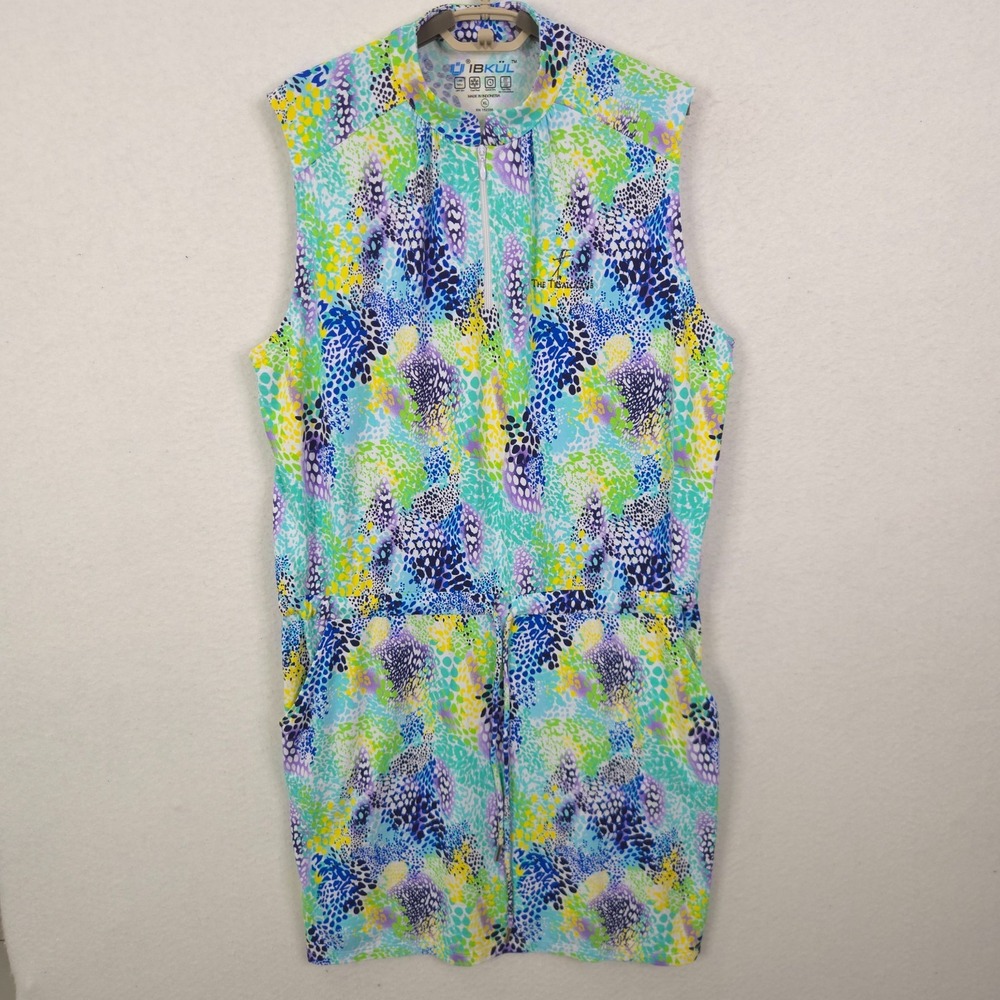 IBKUL Sleeveless Golf Dress XL Animal Print UPF 50+ Cool Activewear Casual